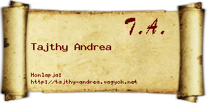 Tajthy Andrea névjegykártya